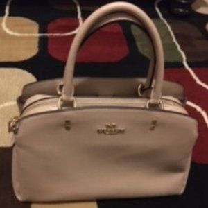 COACH MINI LILLIE CARRYALL LEATHER HANDBAG